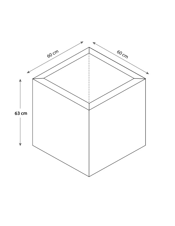 Vaso Cubato in acciaio inox satinato