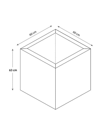 Vaso Cubato in acciaio inox satinato