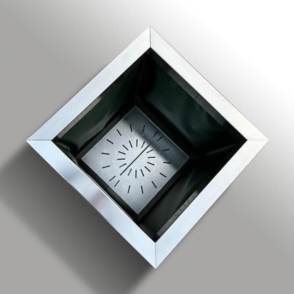 Vaso Cubato in acciaio inox satinato