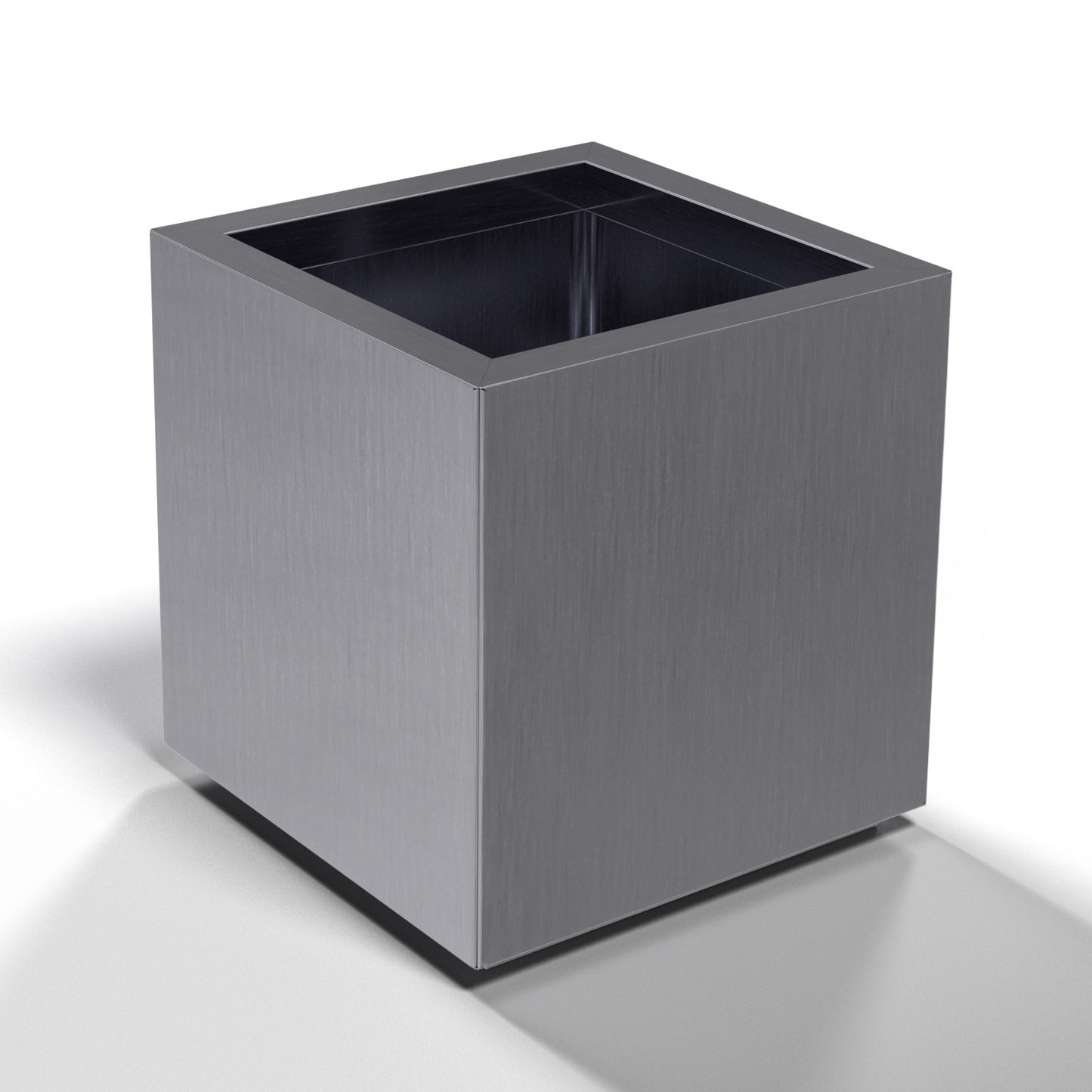 Vaso Cubato in acciaio inox satinato